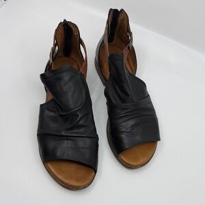 Miz Mooz Black Leather Sandals